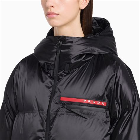 prada shell down jacket|Prada nylon full zip jacket.